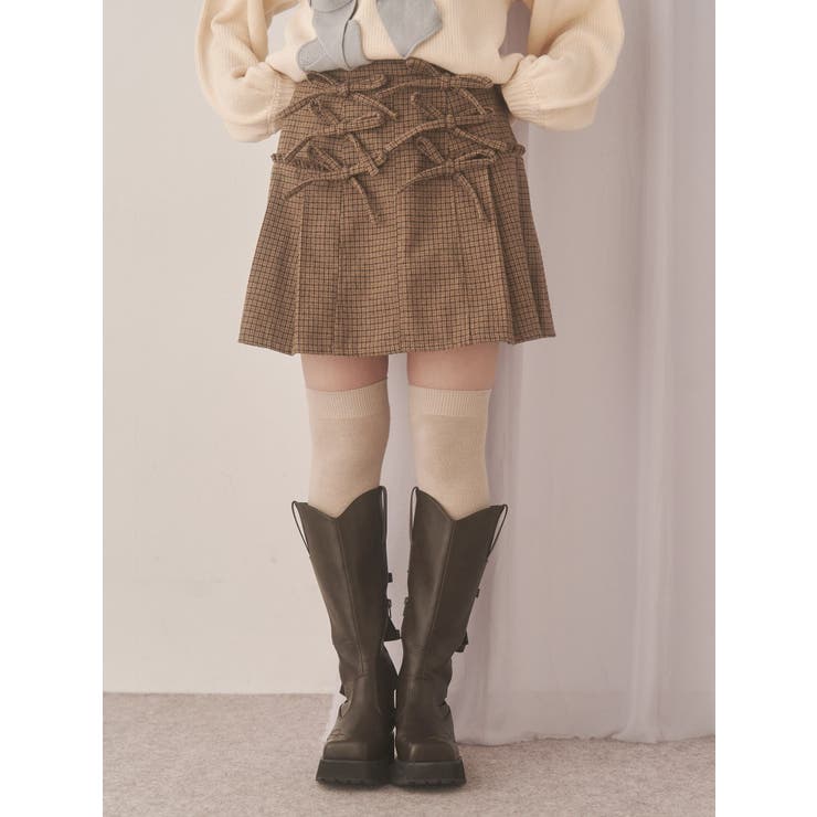 リボンリボンプリーツミニスカート | merry jenny | 詳細画像10 