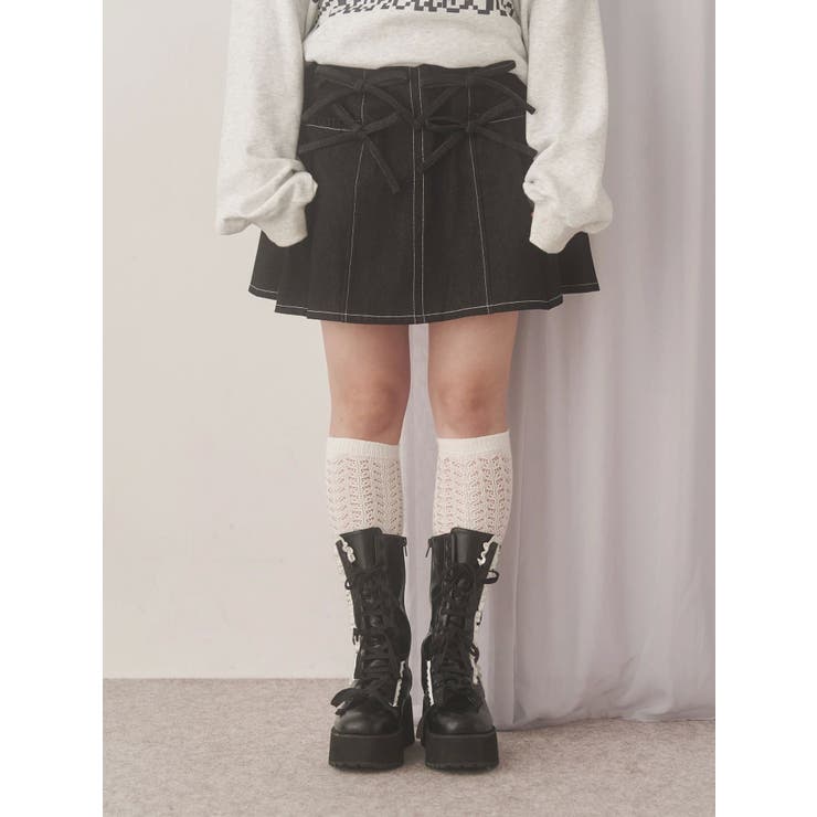 リボンリボンプリーツミニスカート | merry jenny | 詳細画像24 