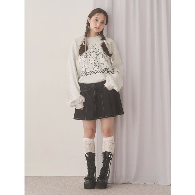 リボンリボンプリーツミニスカート | merry jenny | 詳細画像25 