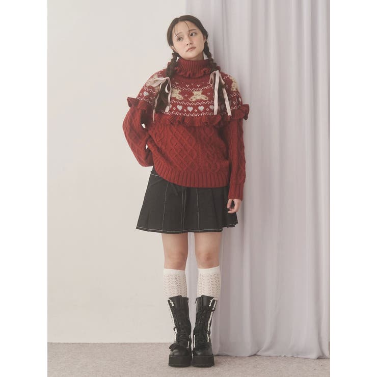 リボンリボンプリーツミニスカート | merry jenny | 詳細画像29 