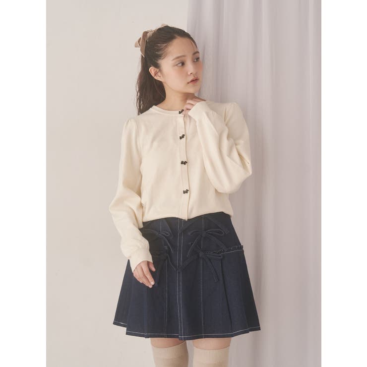 リボンリボンプリーツミニスカート | merry jenny | 詳細画像5 