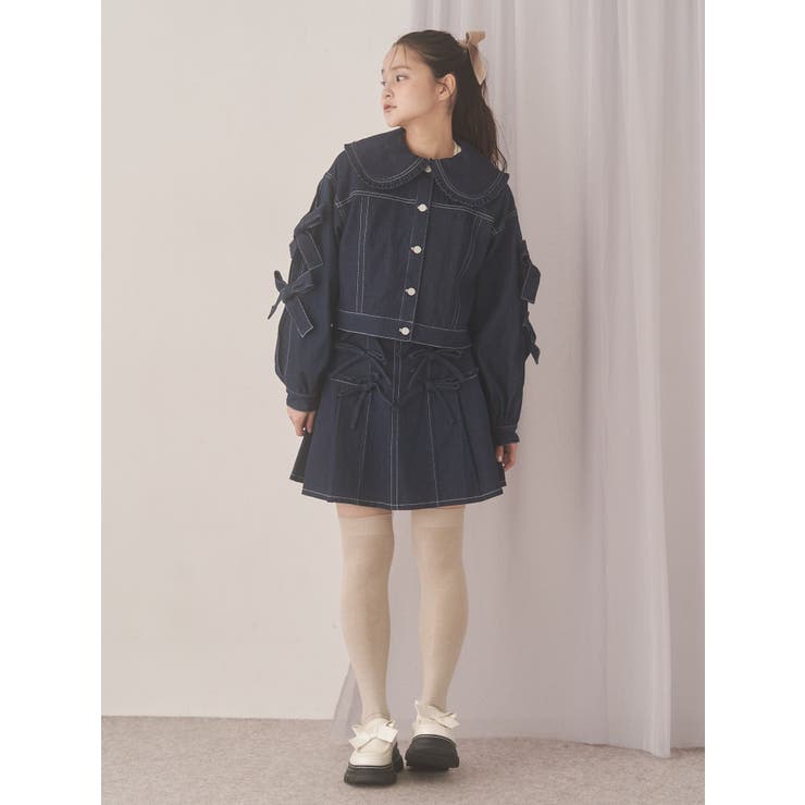 リボンリボンプリーツミニスカート | merry jenny | 詳細画像8 