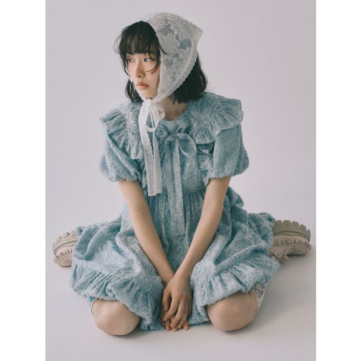 flowerジャガードヘッドドレス[品番：MKSW0065068]｜merry jenny