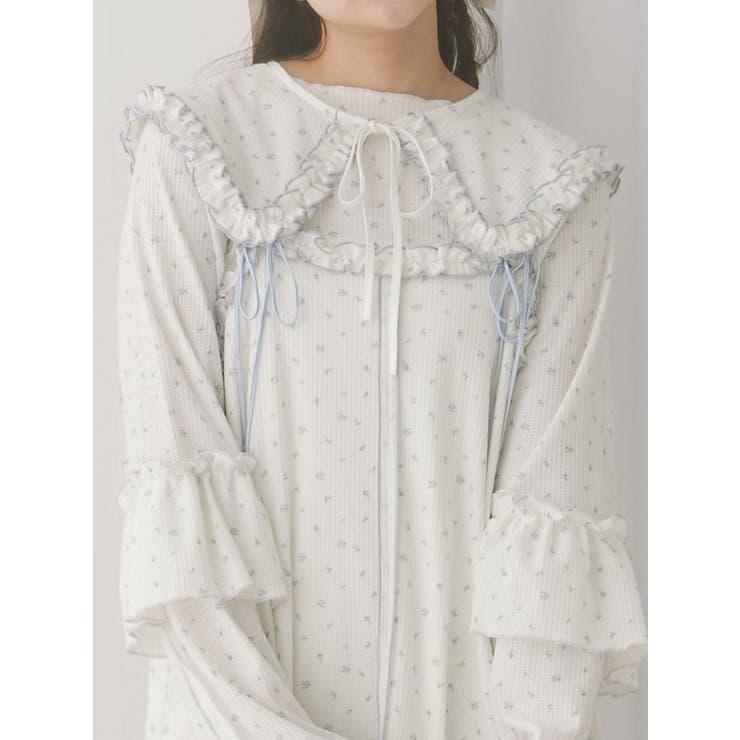 flower waffleつけ襟[品番：MKSW0065273]｜merry jenny（メリージェ二