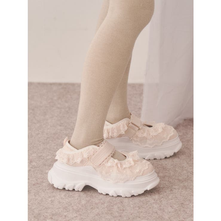 ピンク | frill strap sneakers | merry jenny