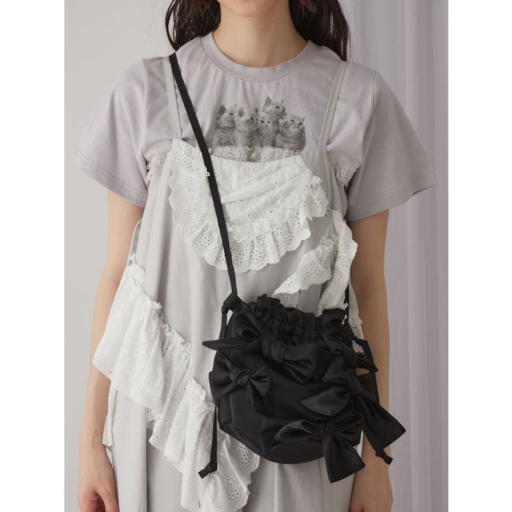 ブラック | ribbon ribbon pochette | merry jenny