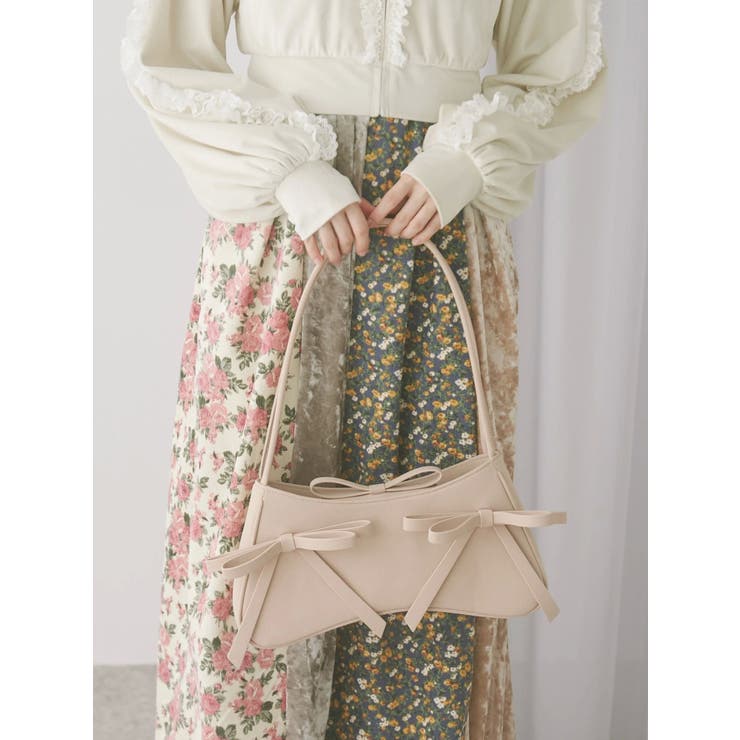 ピンク | ribbon ribbonコンパクトバッグ | merry jenny