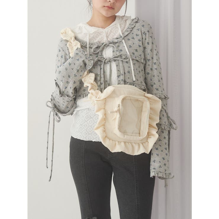 アイボリー | お花のぬいぐるみショルダーバッグ | merry jenny