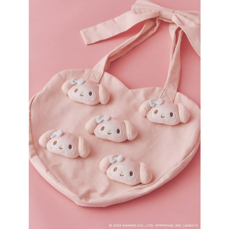 【メロクロコラボ】My Melody heart tote bag(PINK) | merry jenny | 詳細画像14 