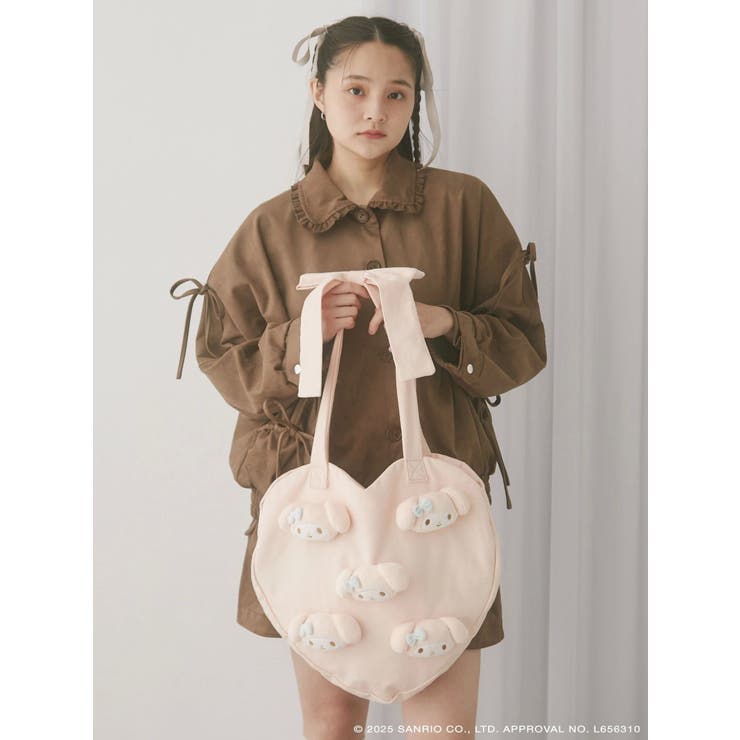 【メロクロコラボ】My Melody heart tote bag(PINK) | merry jenny | 詳細画像4 