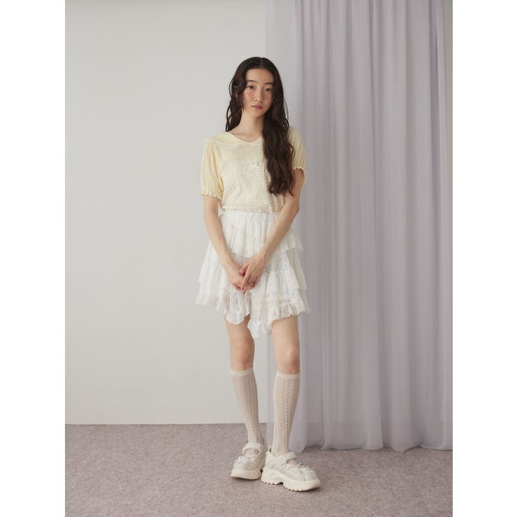 petit flowerセーラートップス[品番：MKSW0064726]｜merry jenny