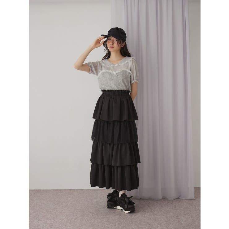 petit flowerセーラートップス[品番：MKSW0064726]｜merry jenny