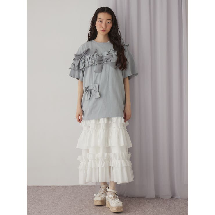 ribbon frill big tee | merry jenny | 詳細画像11 