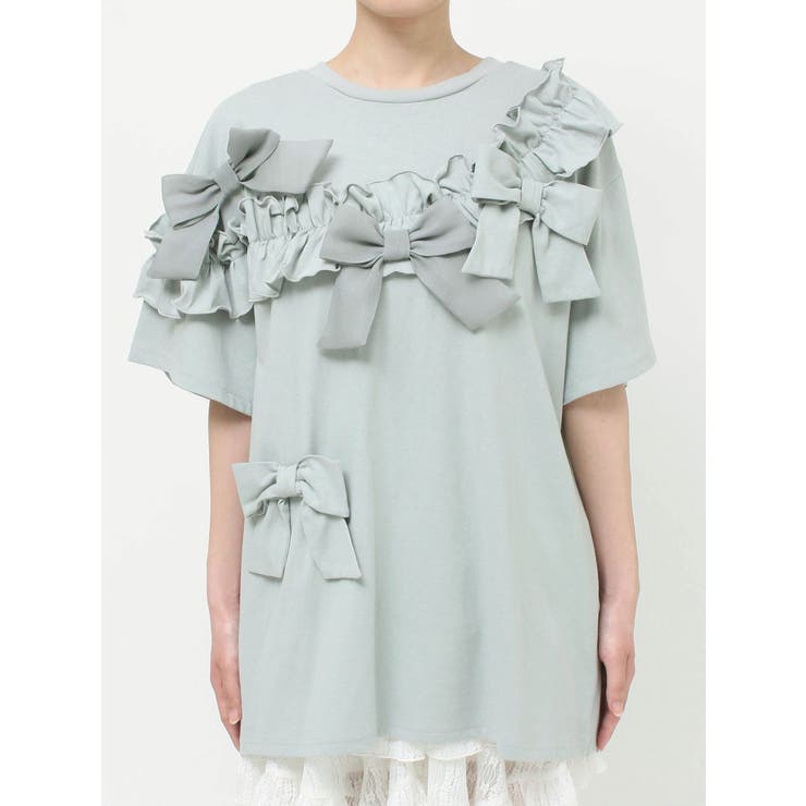ribbon frill big tee | merry jenny | 詳細画像22 