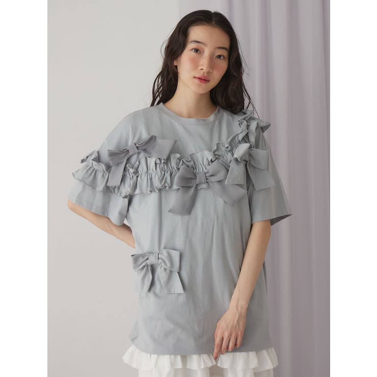 ribbon frill big tee | merry jenny | 詳細画像8 
