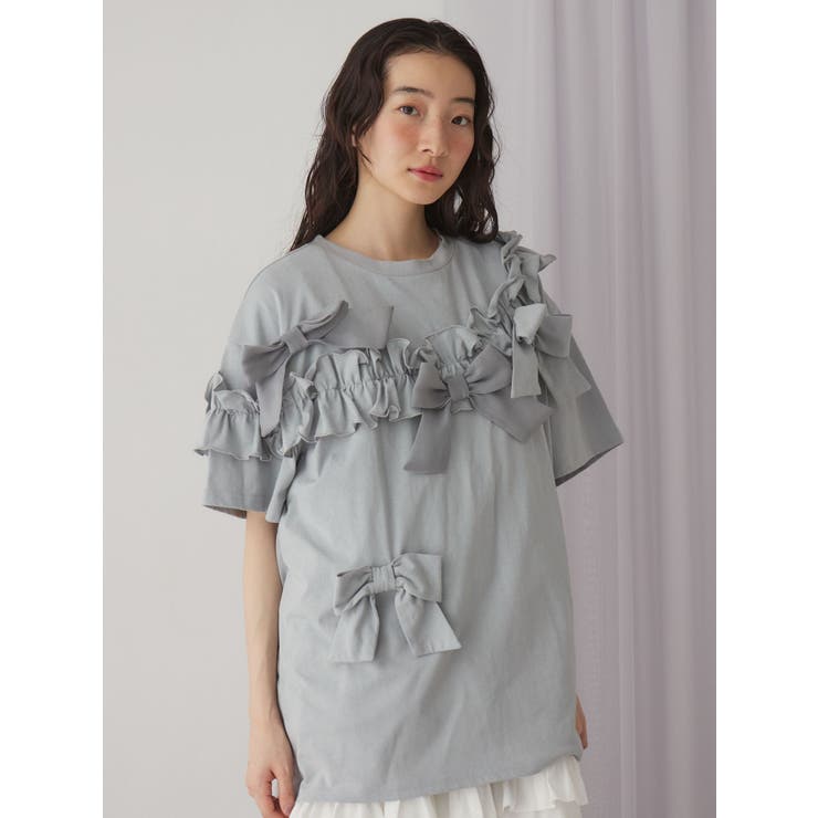 ribbon frill big tee | merry jenny | 詳細画像9 