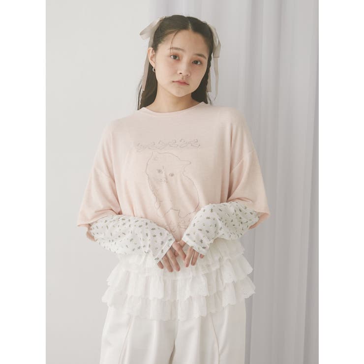 cat ribbonレイヤードロンT | merry jenny | 詳細画像2 