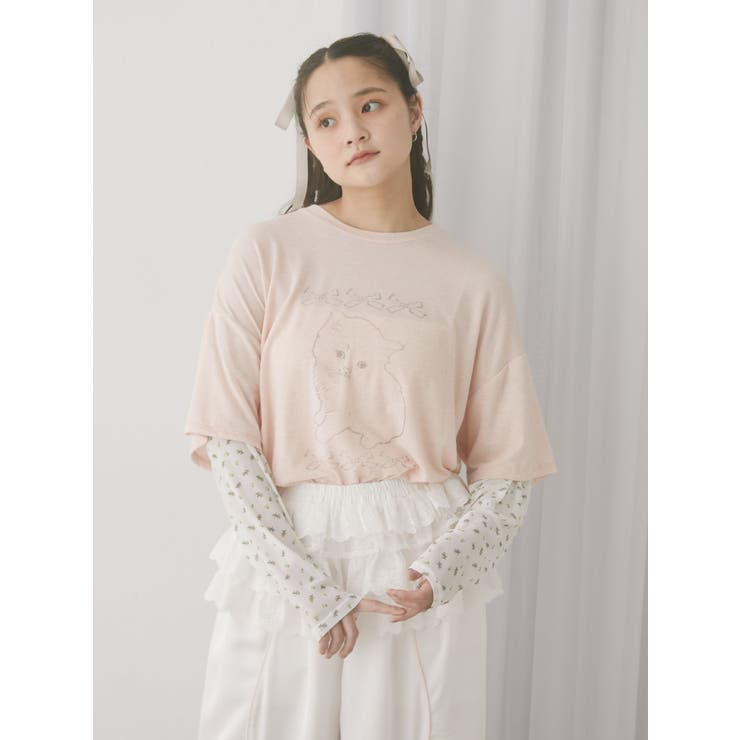 cat ribbonレイヤードロンT | merry jenny | 詳細画像4 