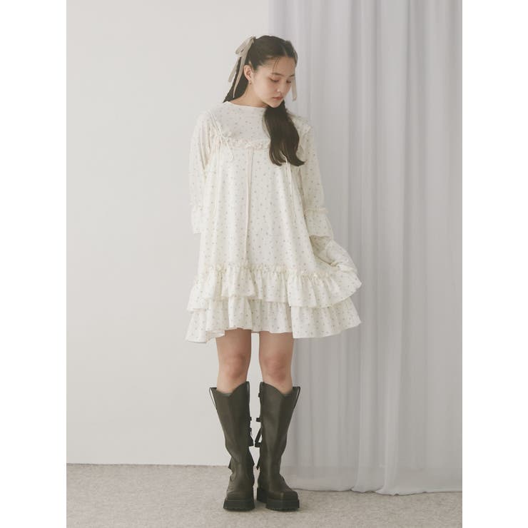 flower waffleトップス[品番：MKSW0065271]｜merry jenny（メリージェ