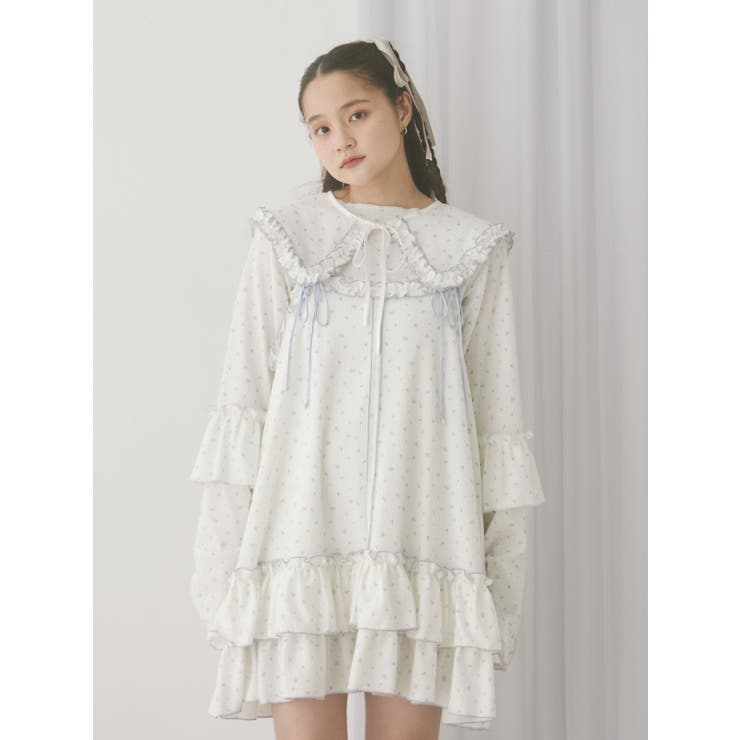 flower waffleトップス[品番：MKSW0065271]｜merry jenny（メリージェ