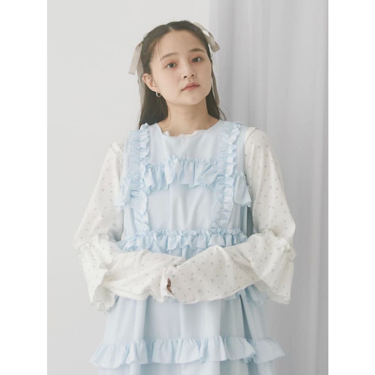 flower waffleトップス[品番：MKSW0065271]｜merry jenny（メリージェ