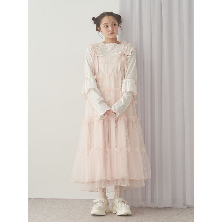 flower waffleトップス[品番：MKSW0065271]｜merry jenny（メリージェ