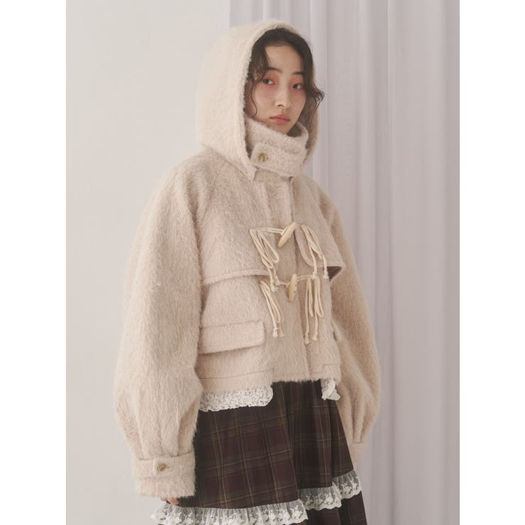 milk shaggy Duffle Coat | merry jenny | 詳細画像11 
