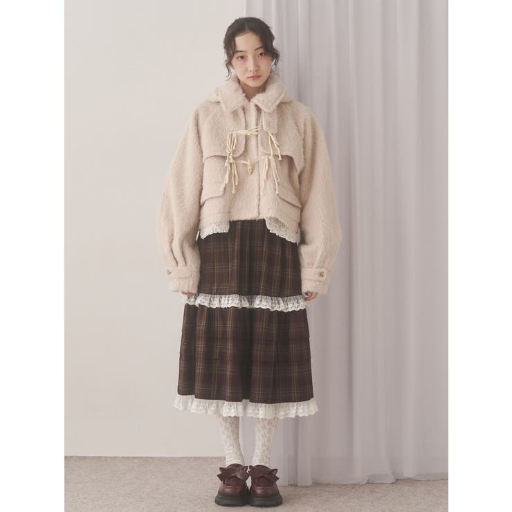 milk shaggy Duffle Coat | merry jenny | 詳細画像14 