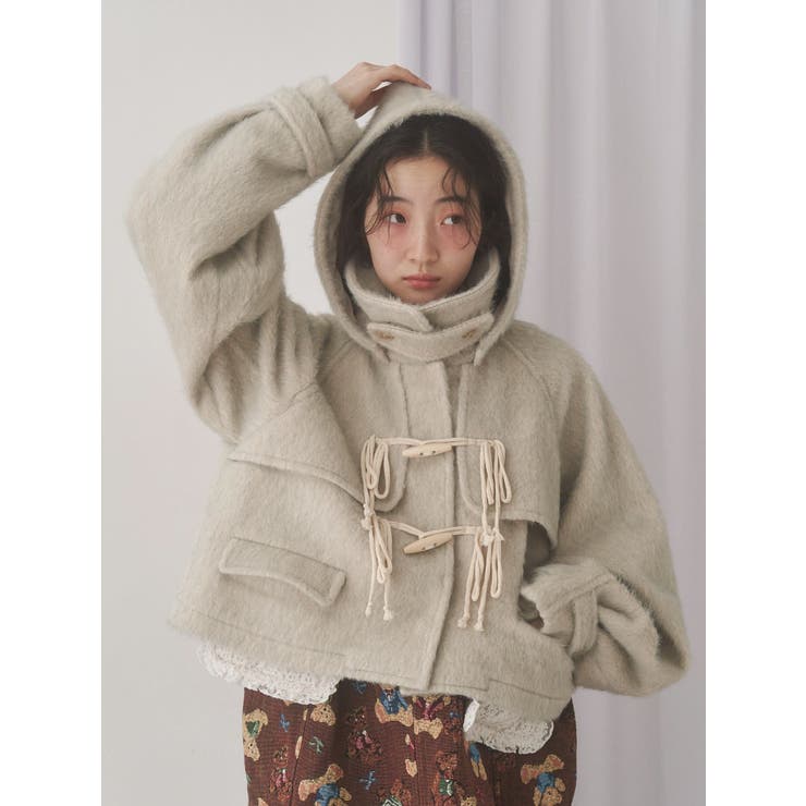 milk shaggy Duffle Coat | merry jenny | 詳細画像15 