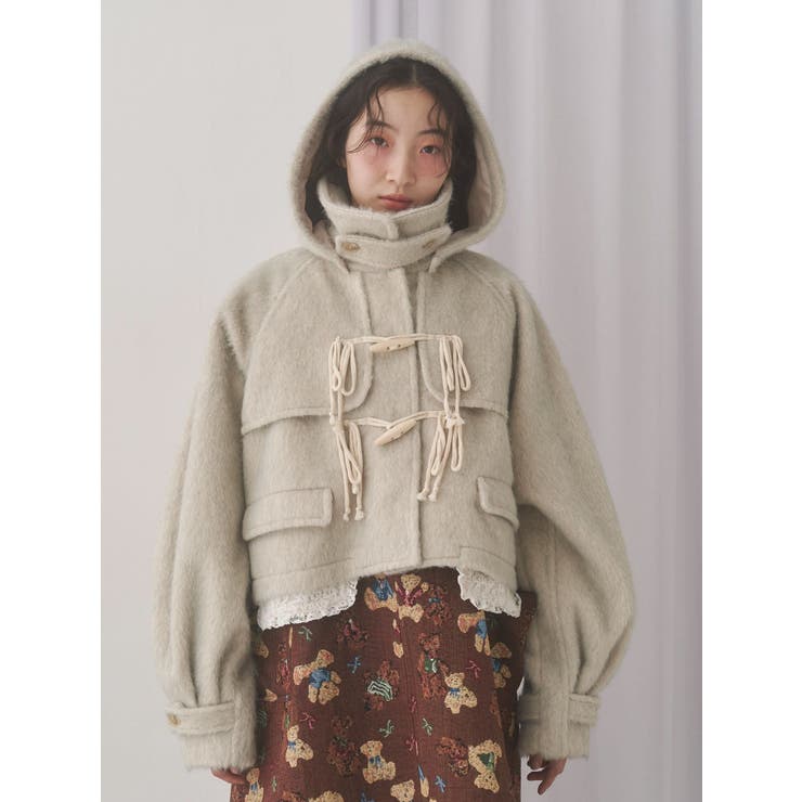 milk shaggy Duffle Coat | merry jenny | 詳細画像17 