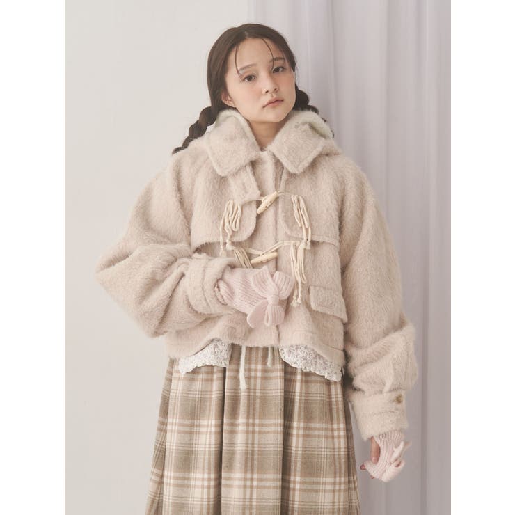 milk shaggy Duffle Coat | merry jenny | 詳細画像3 