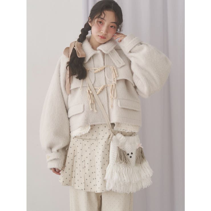 milk shaggy Duffle Coat | merry jenny | 詳細画像4 