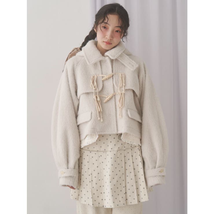 milk shaggy Duffle Coat | merry jenny | 詳細画像5 