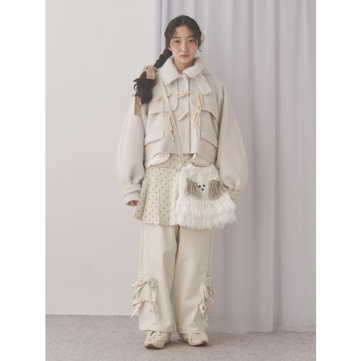 milk shaggy Duffle Coat | merry jenny | 詳細画像7 