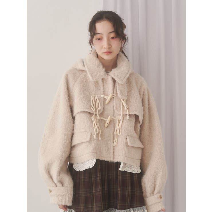 milk shaggy Duffle Coat | merry jenny | 詳細画像8 