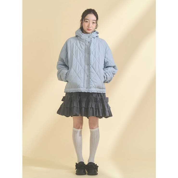 フリルキルティングフードジャケット | merry jenny | 詳細画像26 