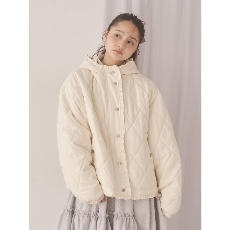 フリルキルティングフードジャケット | merry jenny | 詳細画像4 