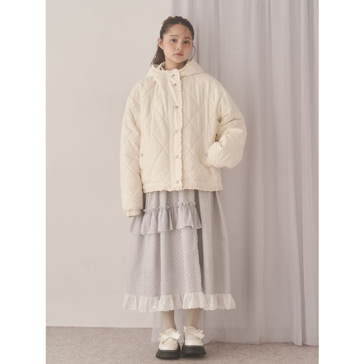 フリルキルティングフードジャケット | merry jenny | 詳細画像5 