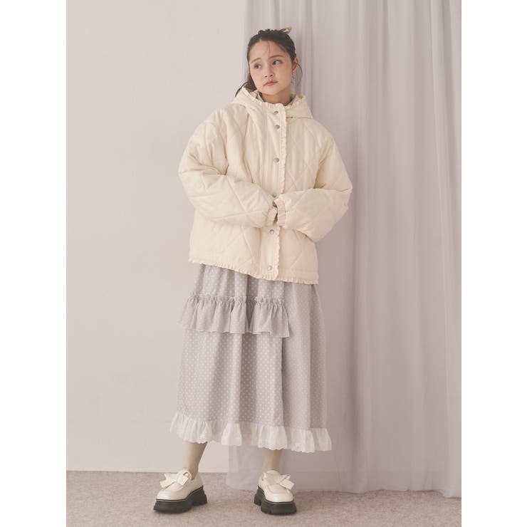フリルキルティングフードジャケット | merry jenny | 詳細画像6 