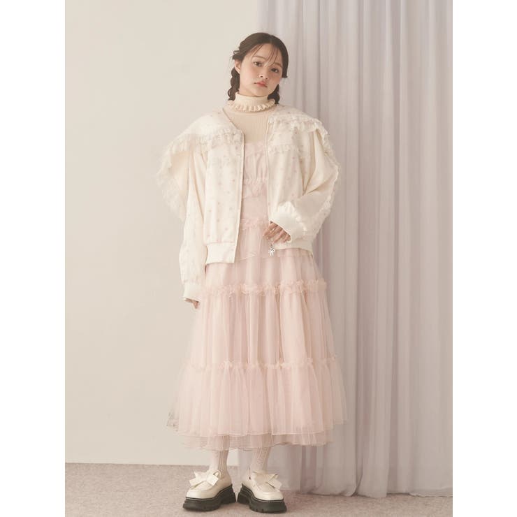 ribbonセーラーサテンブルゾン | merry jenny | 詳細画像21 