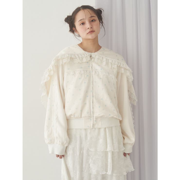 ribbonセーラーサテンブルゾン | merry jenny | 詳細画像29 