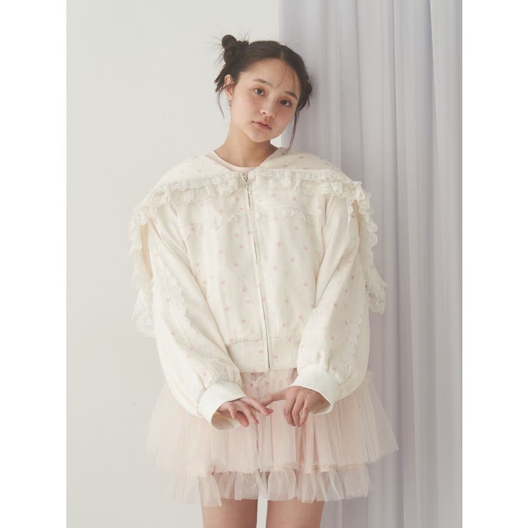 ribbonセーラーサテンブルゾン | merry jenny | 詳細画像33 