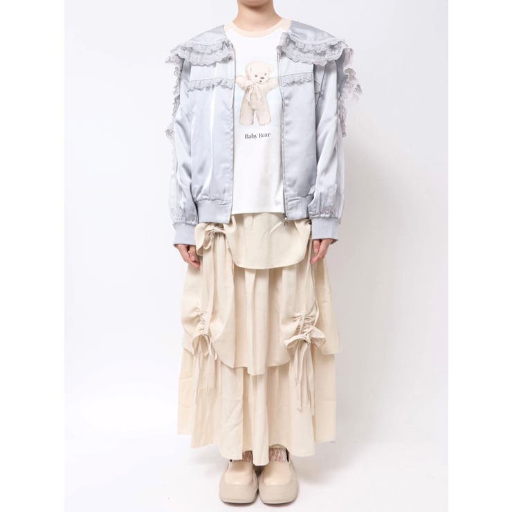 ribbonセーラーサテンブルゾン | merry jenny | 詳細画像48 