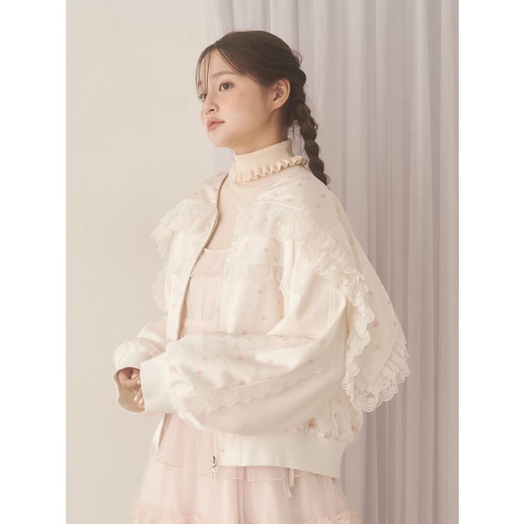 ribbonセーラーサテンブルゾン | merry jenny | 詳細画像5 