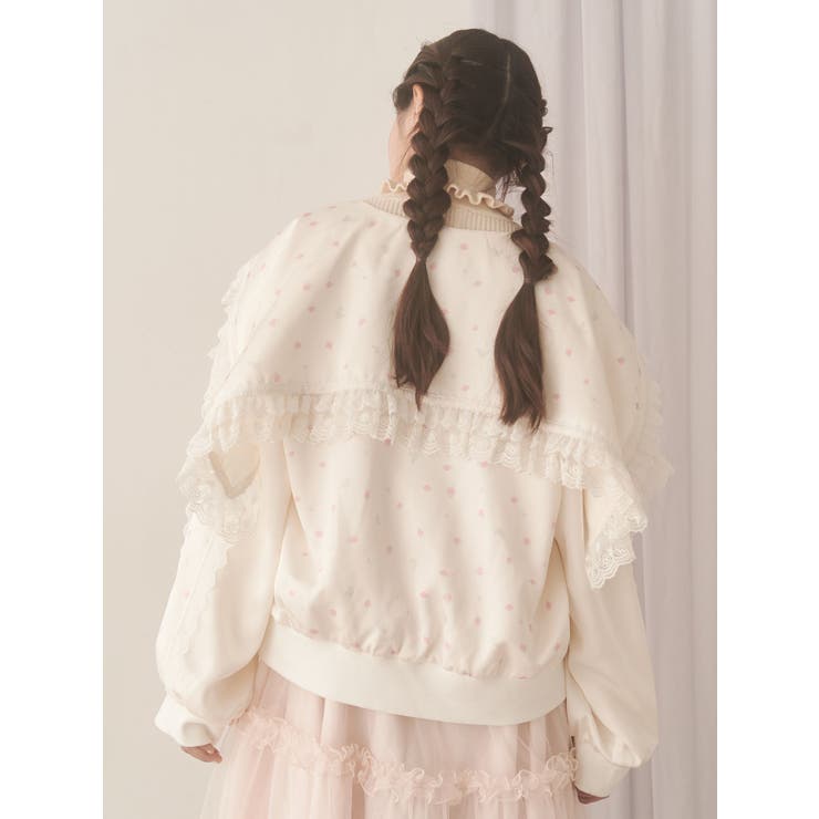 ribbonセーラーサテンブルゾン | merry jenny | 詳細画像6 