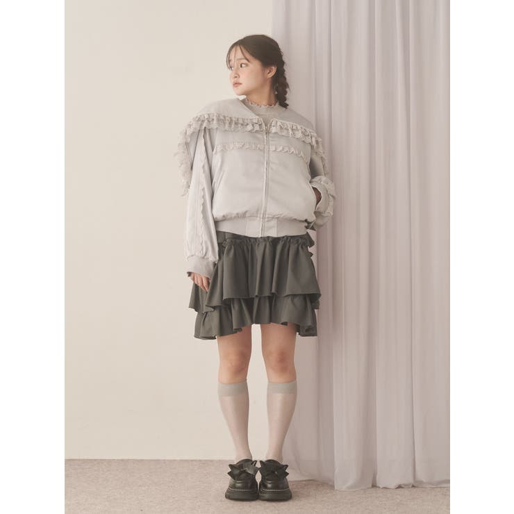 ribbonセーラーサテンブルゾン | merry jenny | 詳細画像7 