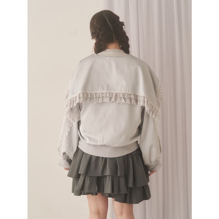 ribbonセーラーサテンブルゾン | merry jenny | 詳細画像9 