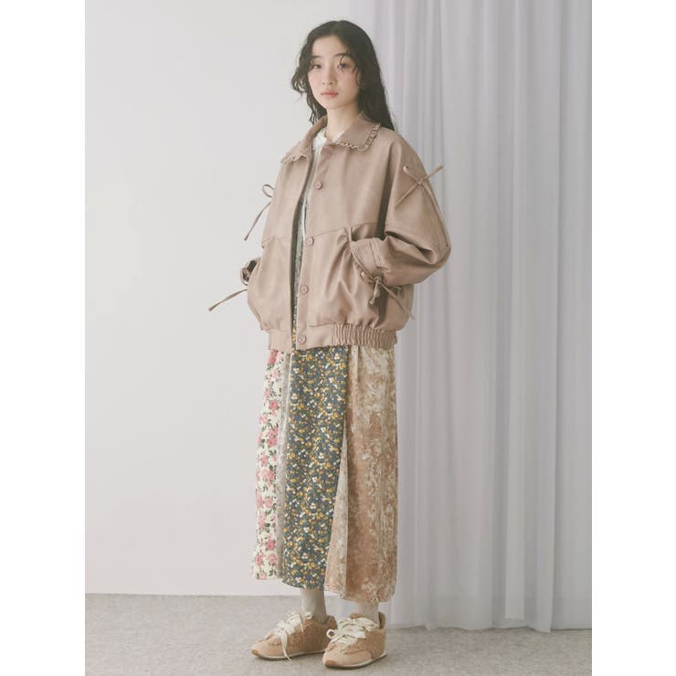 merryjenny ribbon vintage like レザージャケット merry jenny