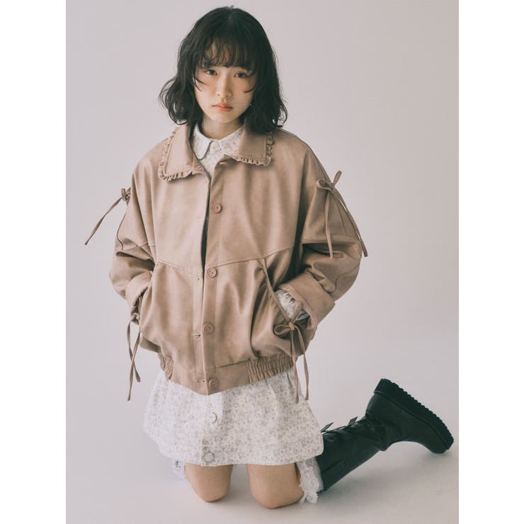 ギャザーリボンジャケット | merry jenny | 詳細画像3 