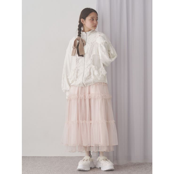 merry jenny メリージェニー レーストラックジャケット メリージェニー merry jenny レーストラックジャケット （グレー